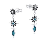 Hanging Flower Silver Stud Earring STS-7171